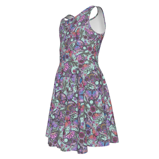 Butterfly Planchettes - Kid's Sleeveless Skater Dress