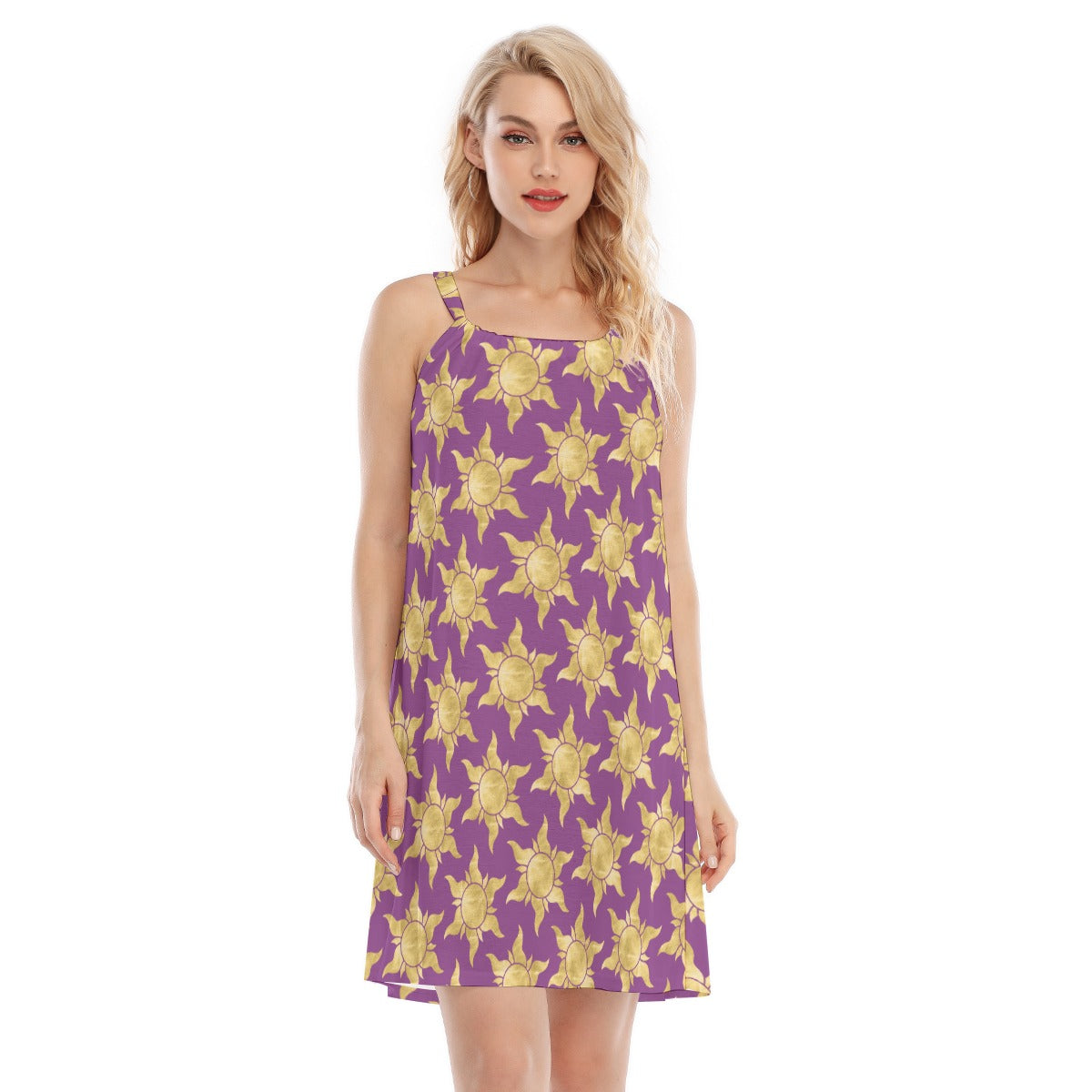Golden Sun Symbols - Women’s Adjustable Sundress