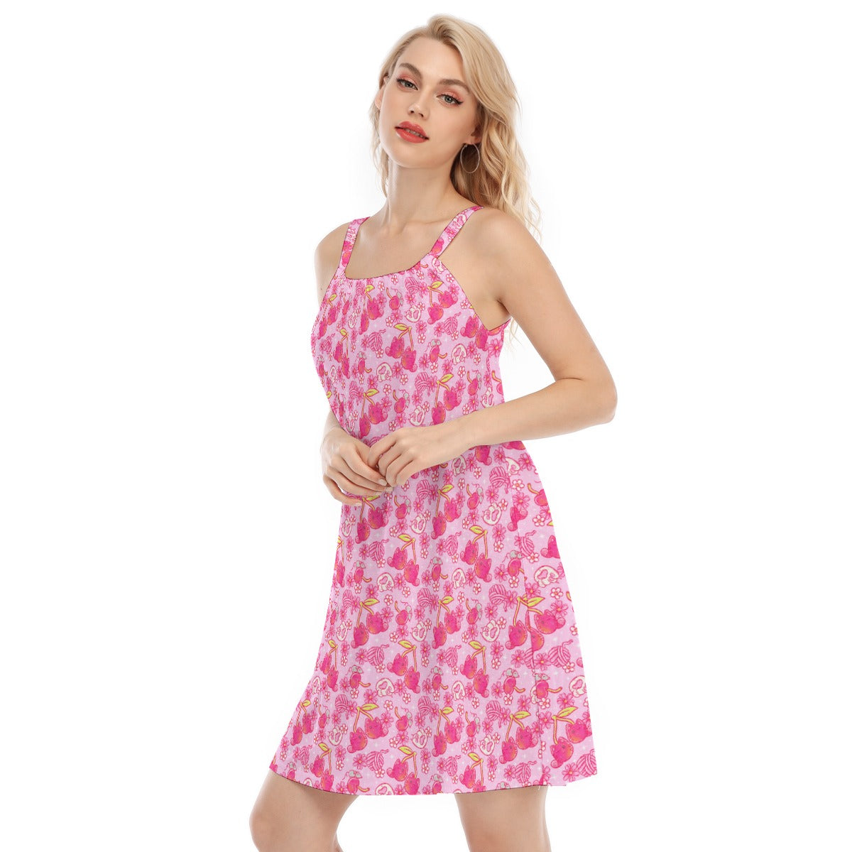 Fruitimals - Cherry Kittens - Women’s Adjustable Sundress
