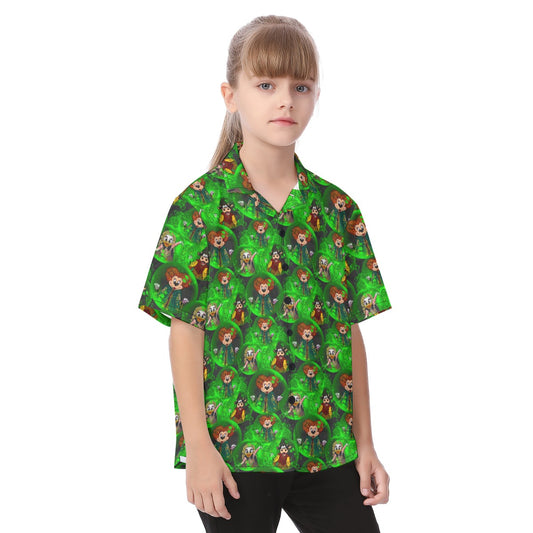 Wicked Witches’ Covenches - Kid's Hawaiian Button Up Shirt