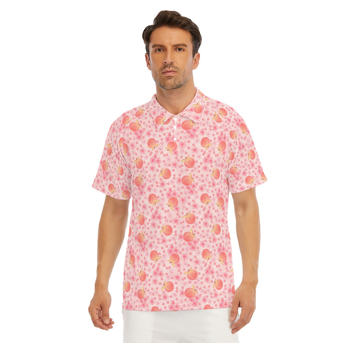 Summer Fruits - Peaches - Men's Polo Shirt