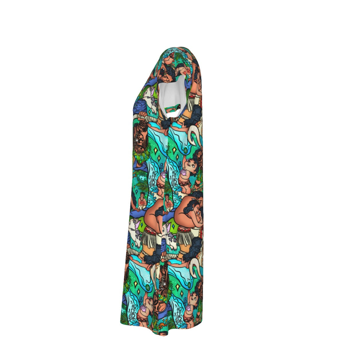 Ocean Voyager Storybook Scenes - Women's T-Shirt Dress