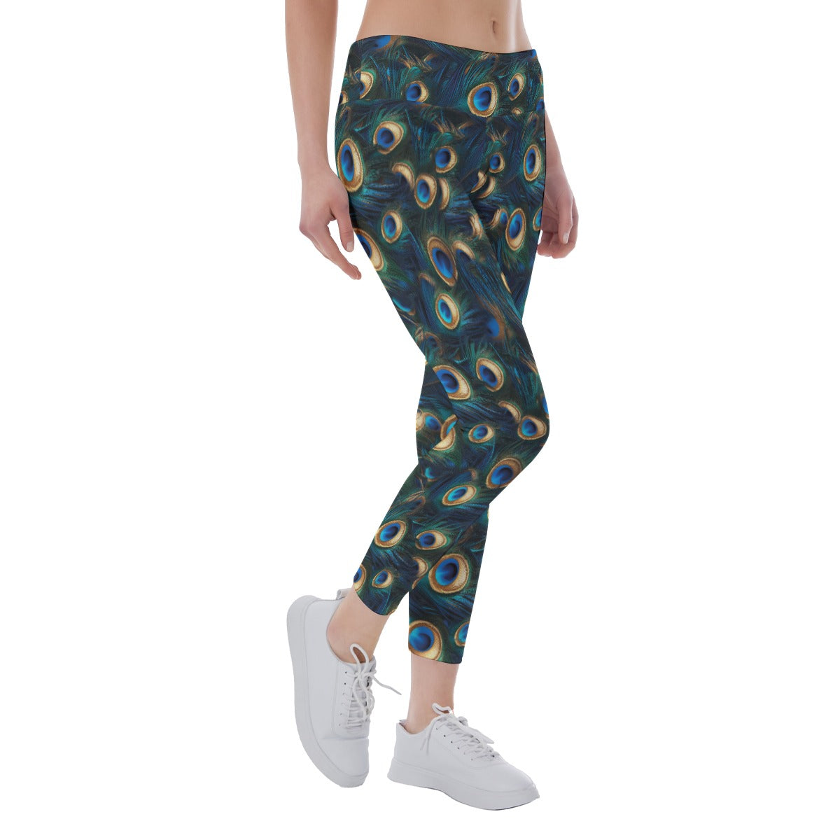 Animal Print - Peacock - Women's Yoga Leggings