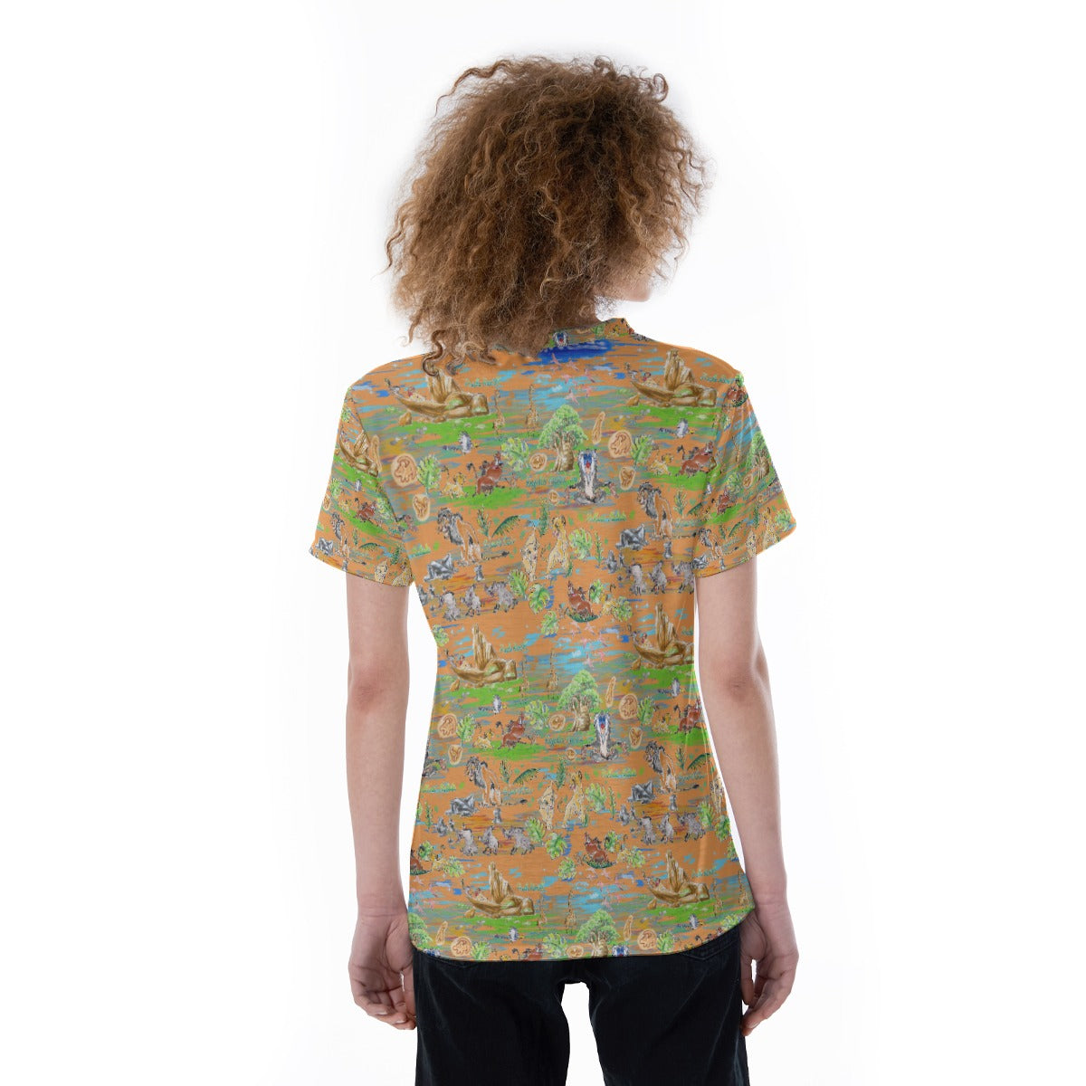 Savanna Sunset Stories - Women's Short Sleeve V-Neck T-Shirt