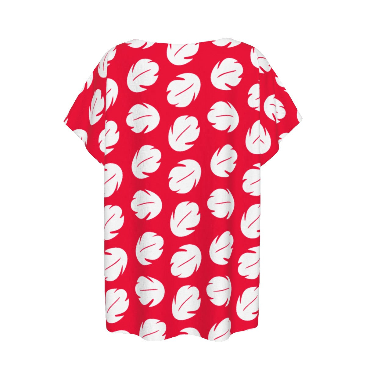 Island Leaf Print - Women’s Relaxed Fit Scoop Tee