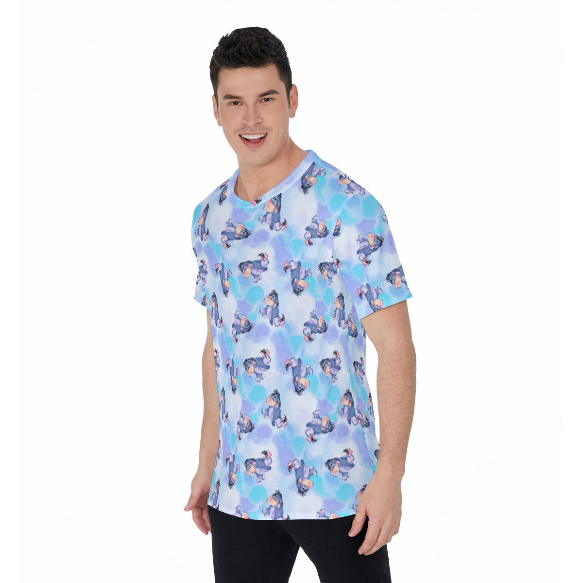 Watercolor Gentle Donkey - Men's Short Sleeve T-Shirt