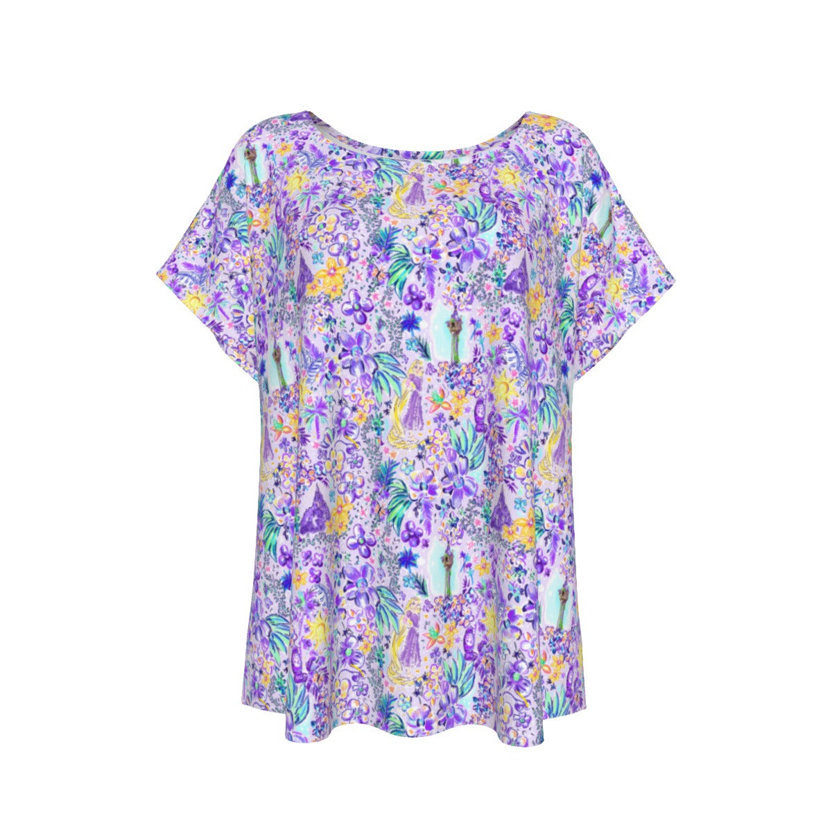 Bright Tropical Princess - Tower Light Festival - Women’s Relaxed Fit Scoop Tee
