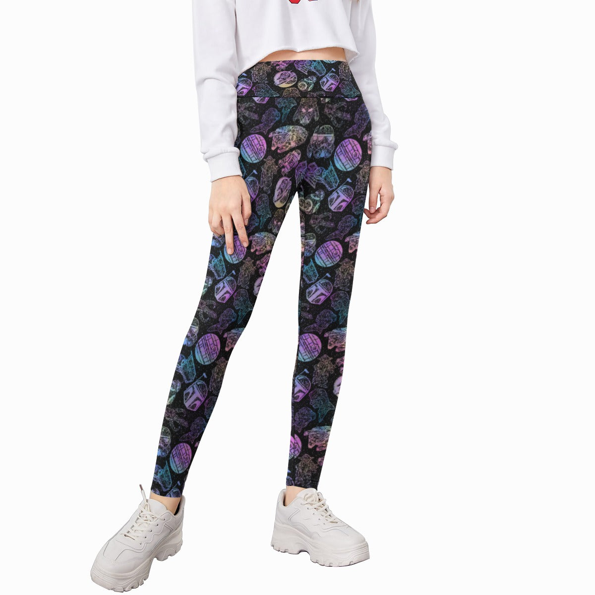 Watercolor Galactic Mandalas - Kid's Leggings