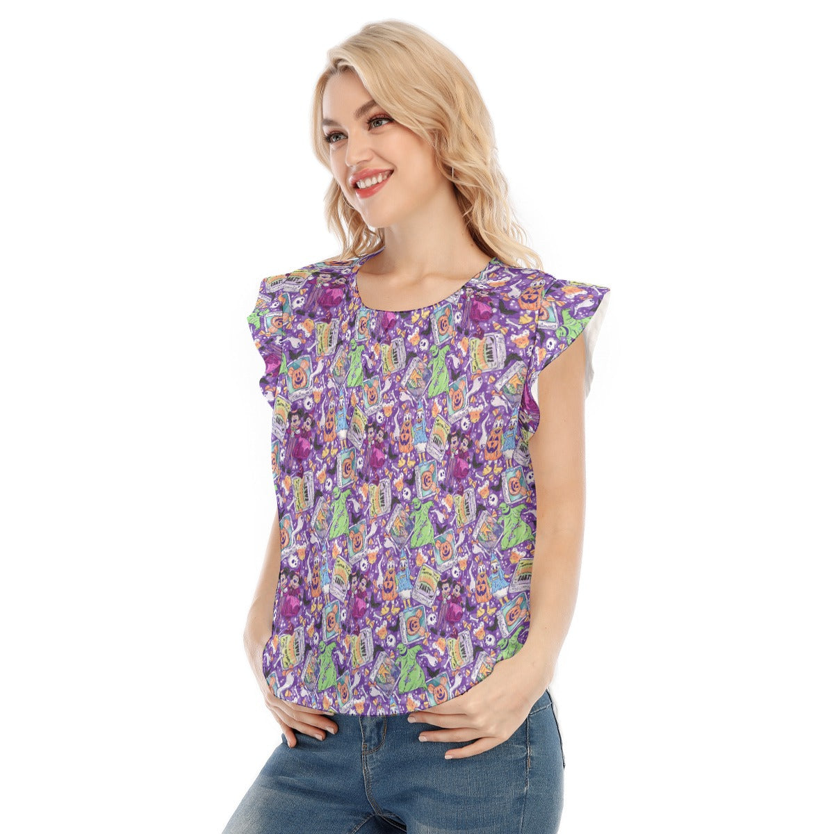 Not So Scary Halloween Party - Women’s Flutter Sleeve Top