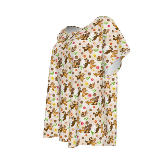 Cheeky Chipmunk Duo - Women’s Relaxed Fit Scoop Tee