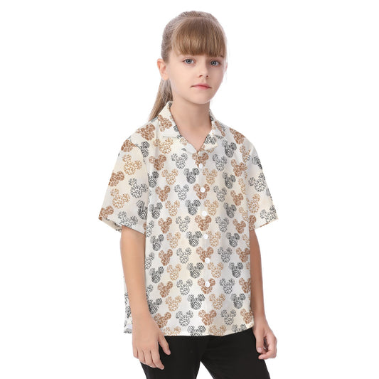 Safari Mouse Ears - Kid's Hawaiian Button Up Shirt