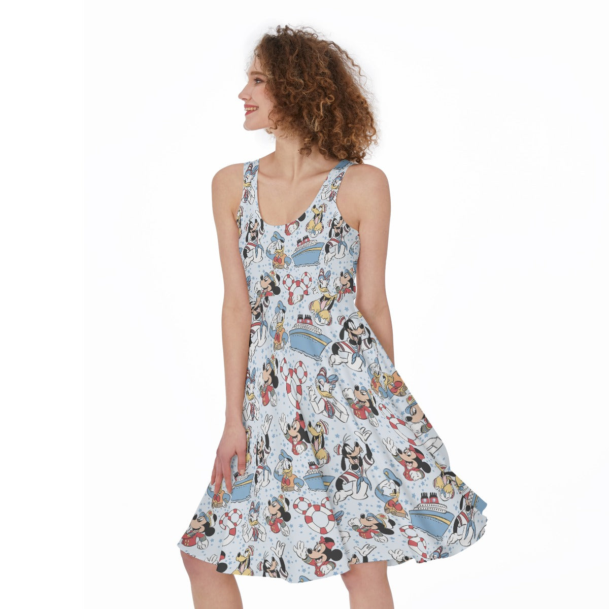 Sailor Cruise Stars - Pocket Midi Skater Dress