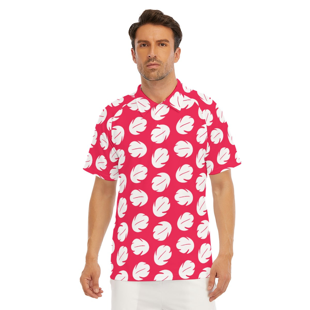 Island Leaf Print - Men's Polo Shirt