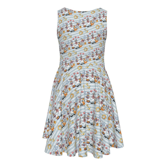 Set Sail with the Crewends - Kid's Sleeveless Skater Dress