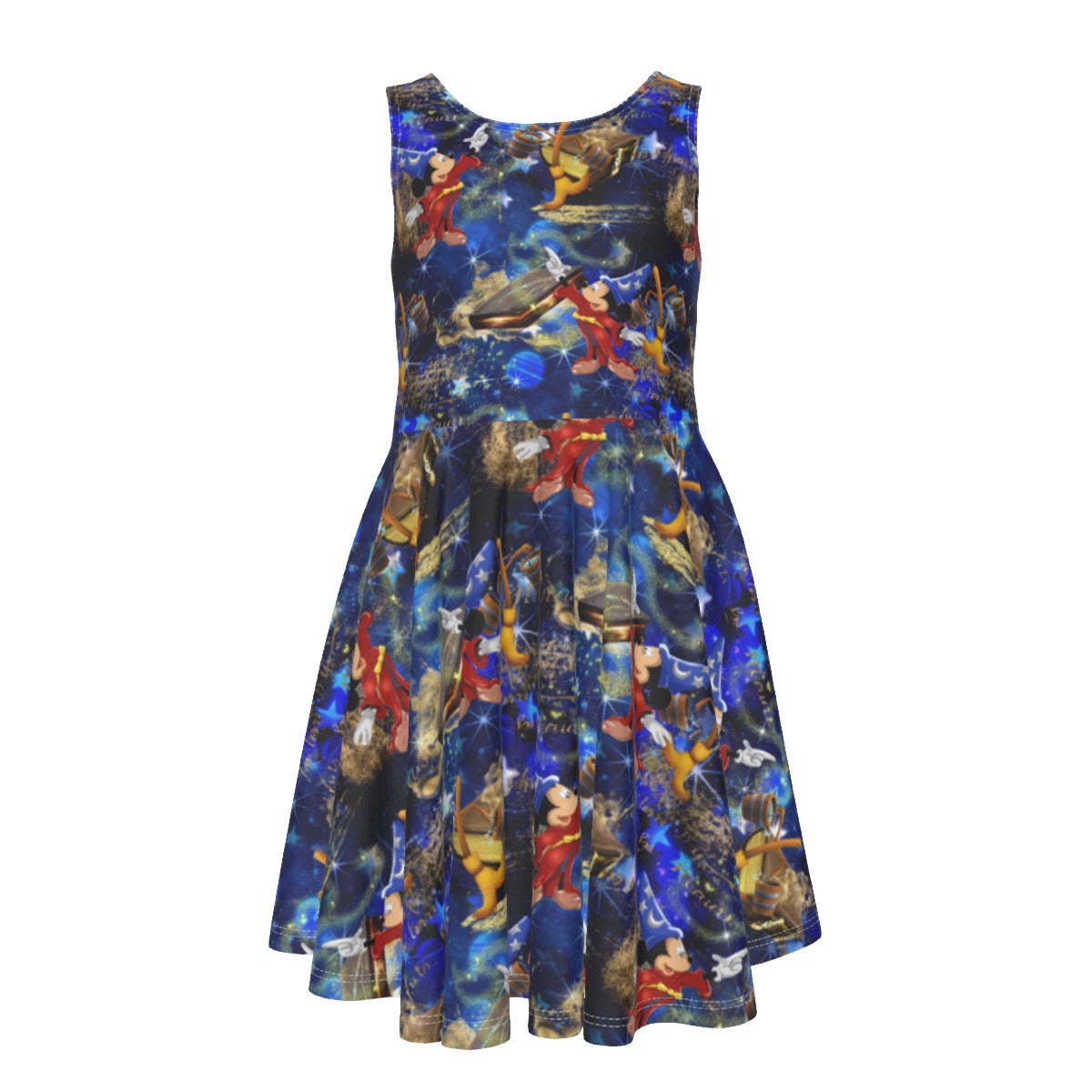 Enchanted Broom Magic - Kid's Sleeveless Skater Dress