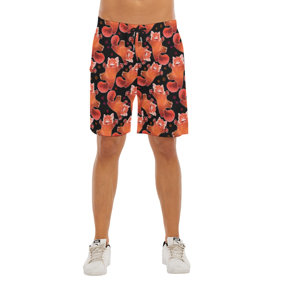 Scribbly Red Panda - Men’s Pocket Beach Shorts