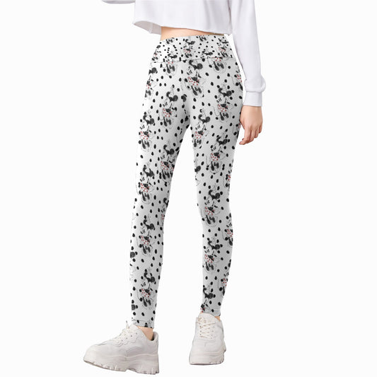 Sketch of Polka Dot Mouse - Kid's Leggings