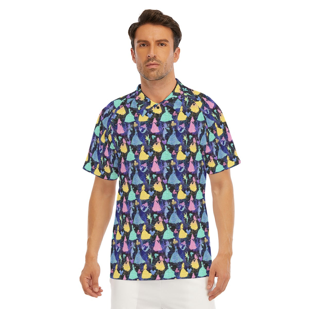 Princess Glitter Silhouettes - Men's Polo Shirt