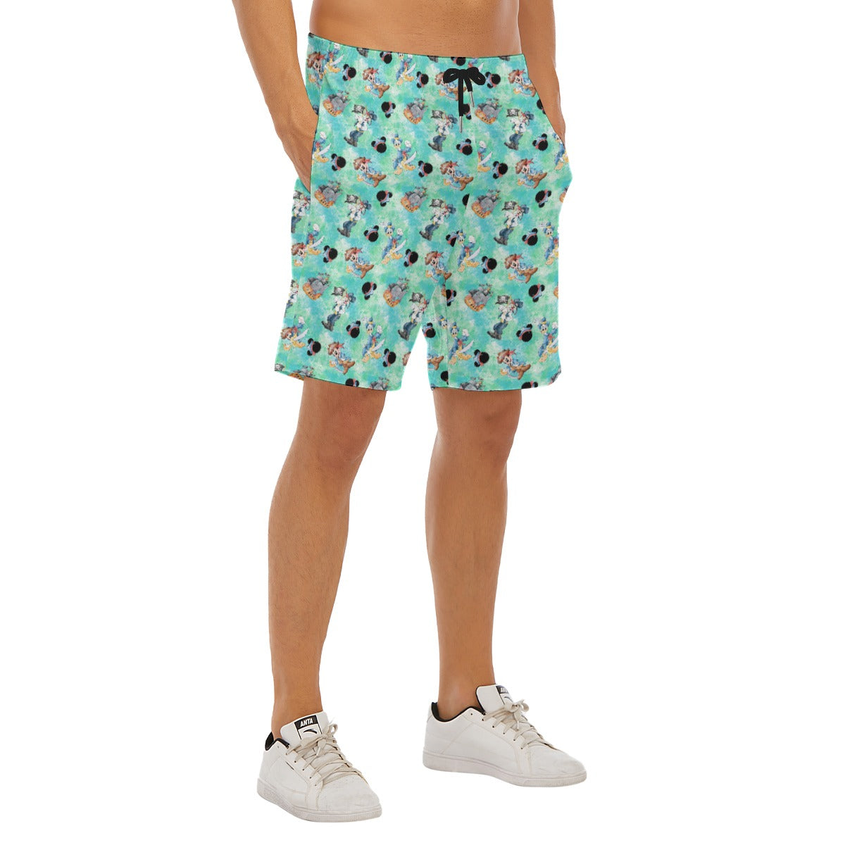 Pirate Crew Watercolor Adventure - Men’s Pocket Beach Shorts