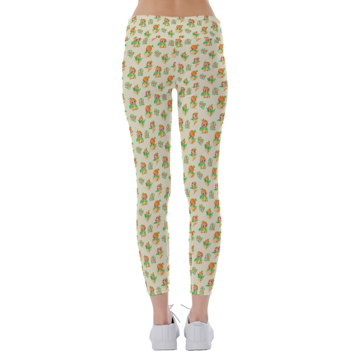Citrus Charm Bird - Women's Yoga Leggings