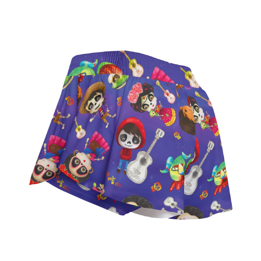 Poco Loco Día de Muertos - Women's Flowy Pocket Shorts