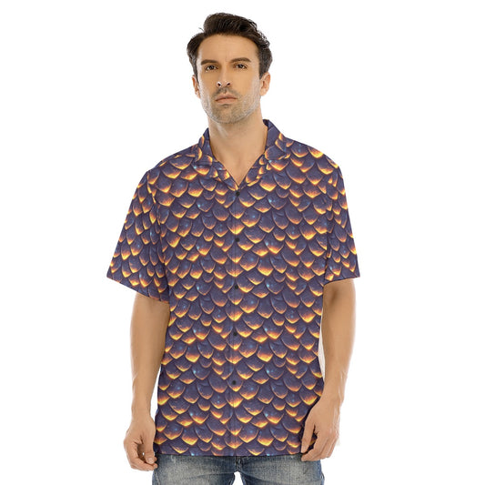 Animal Print - Dragon - Men's Hawaiian Button Up Shirt