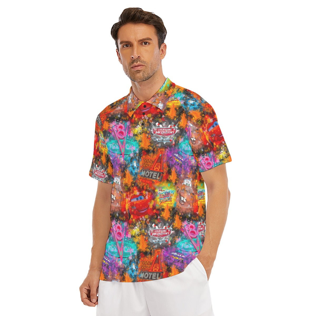 Watercolor Racing Adventure - Men's Polo Shirt