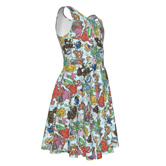 Fish Are Friends Reef - Kid's Sleeveless Skater Dress