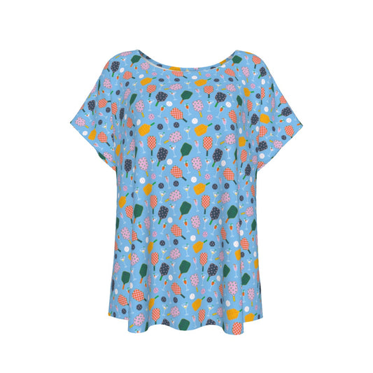 Pickleball and Cocktails - Women’s Relaxed Fit Scoop Tee