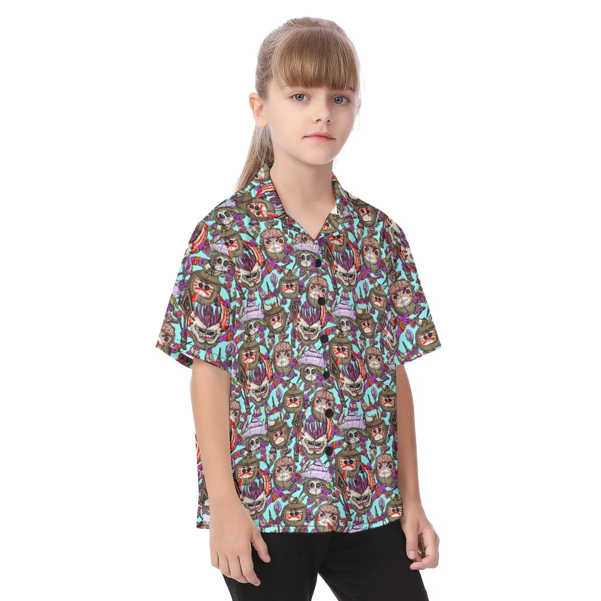 Island Coconut Pirates - Kid's Hawaiian Button Up Shirt