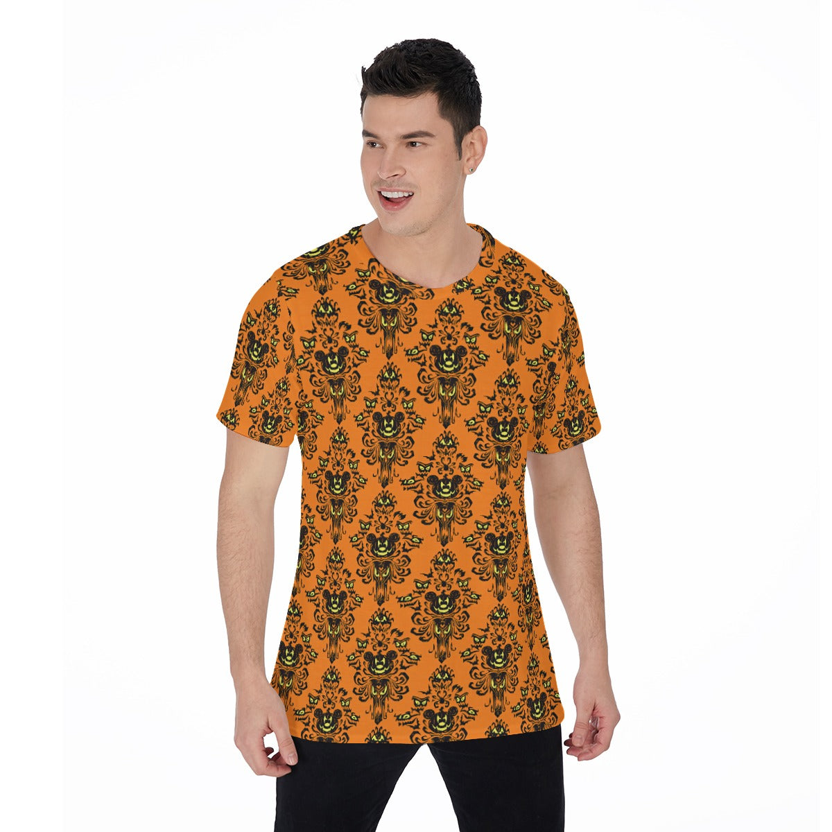 Haunted Halloween Mansion Wallpaper - Men's Short Sleeve T-Shirt