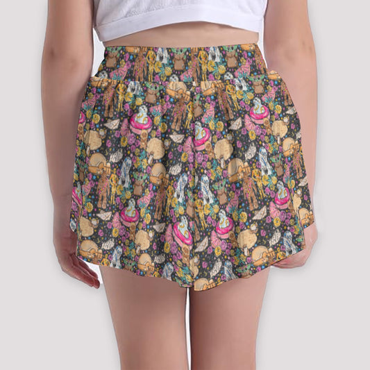 Tropical Space Squad - Girls’ Flowy Pocket Shorts