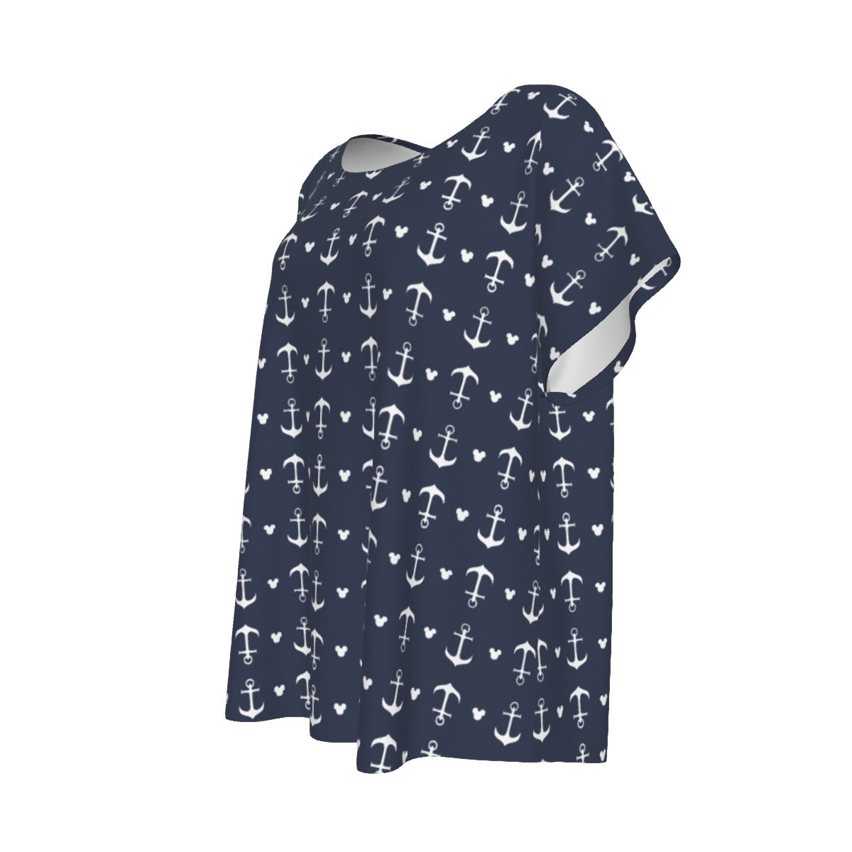 Anchors & Mouse Ears - Women’s Relaxed Fit Scoop Tee