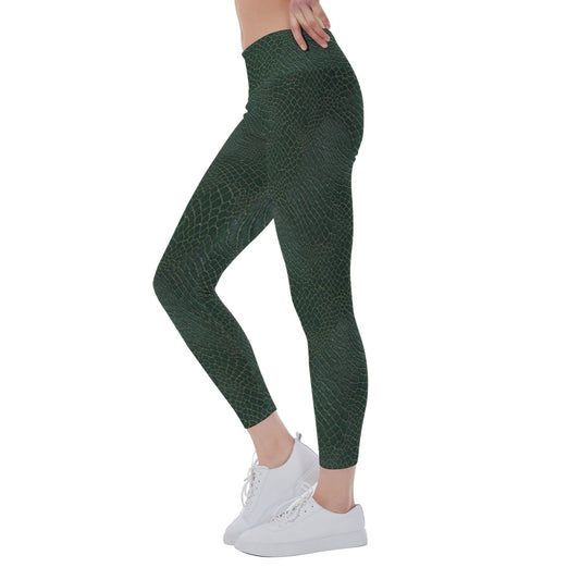 Animal Print - Alligator - Women's Yoga Leggings