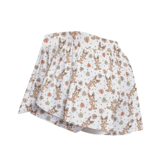 Reindeer Onesie Cheer - Women's Flowy Pocket Shorts