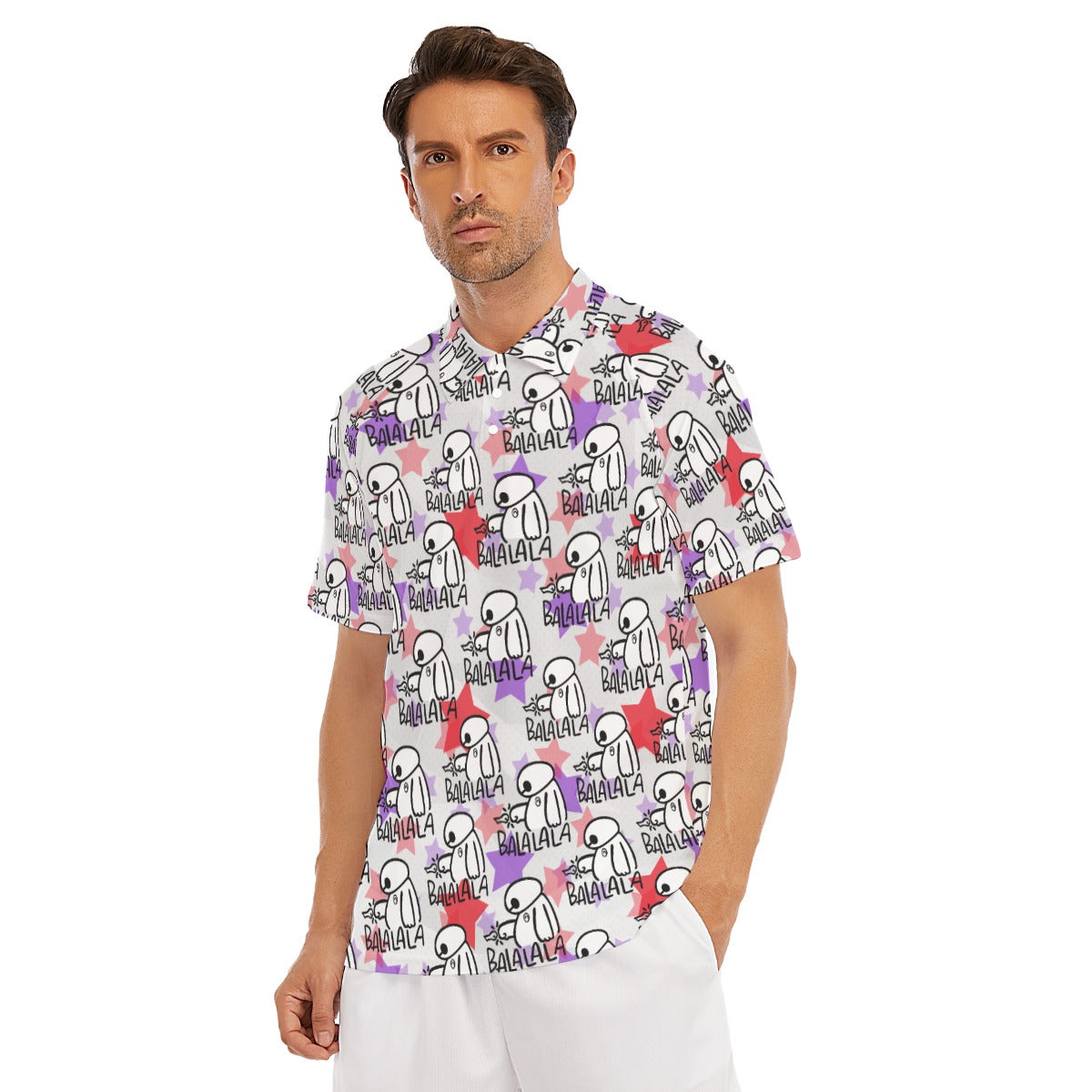 White Robot Balala - Men's Polo Shirt