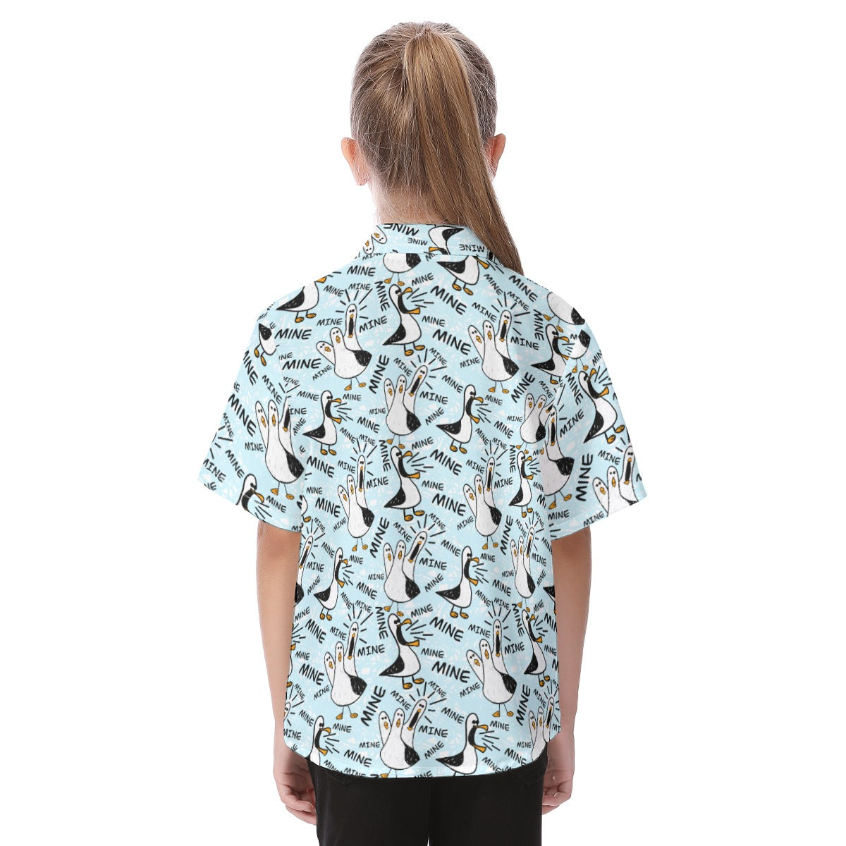 Mine Mine Mine Seagulls - Kid's Hawaiian Button Up Shirt