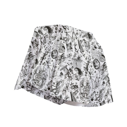 Nightmare Halloween Sketches - Women's Flowy Pocket Shorts
