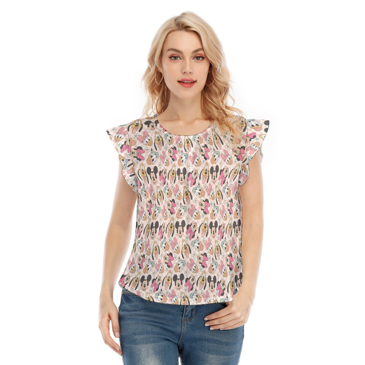 Pastel Picnic Party - Women’s Flutter Sleeve Top
