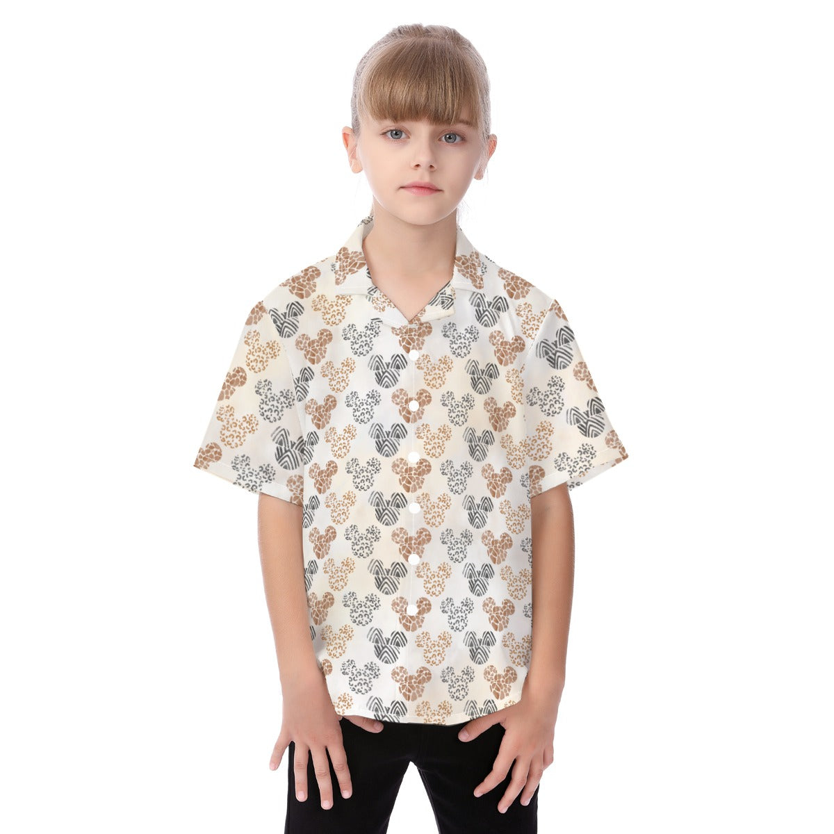 Safari Mouse Ears - Kid's Hawaiian Button Up Shirt
