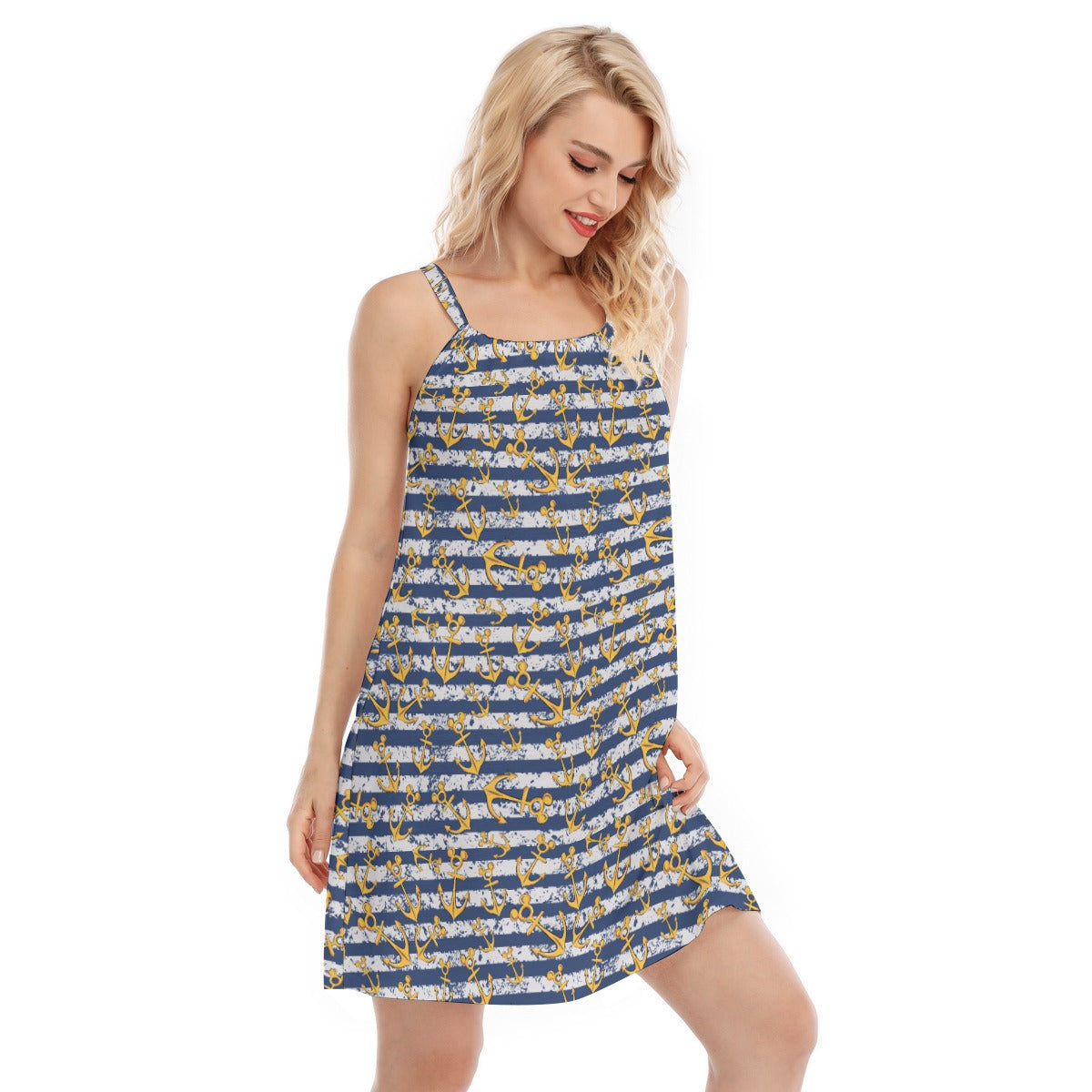 Nautical Mouse Ear Anchors - Women’s Adjustable Sundress