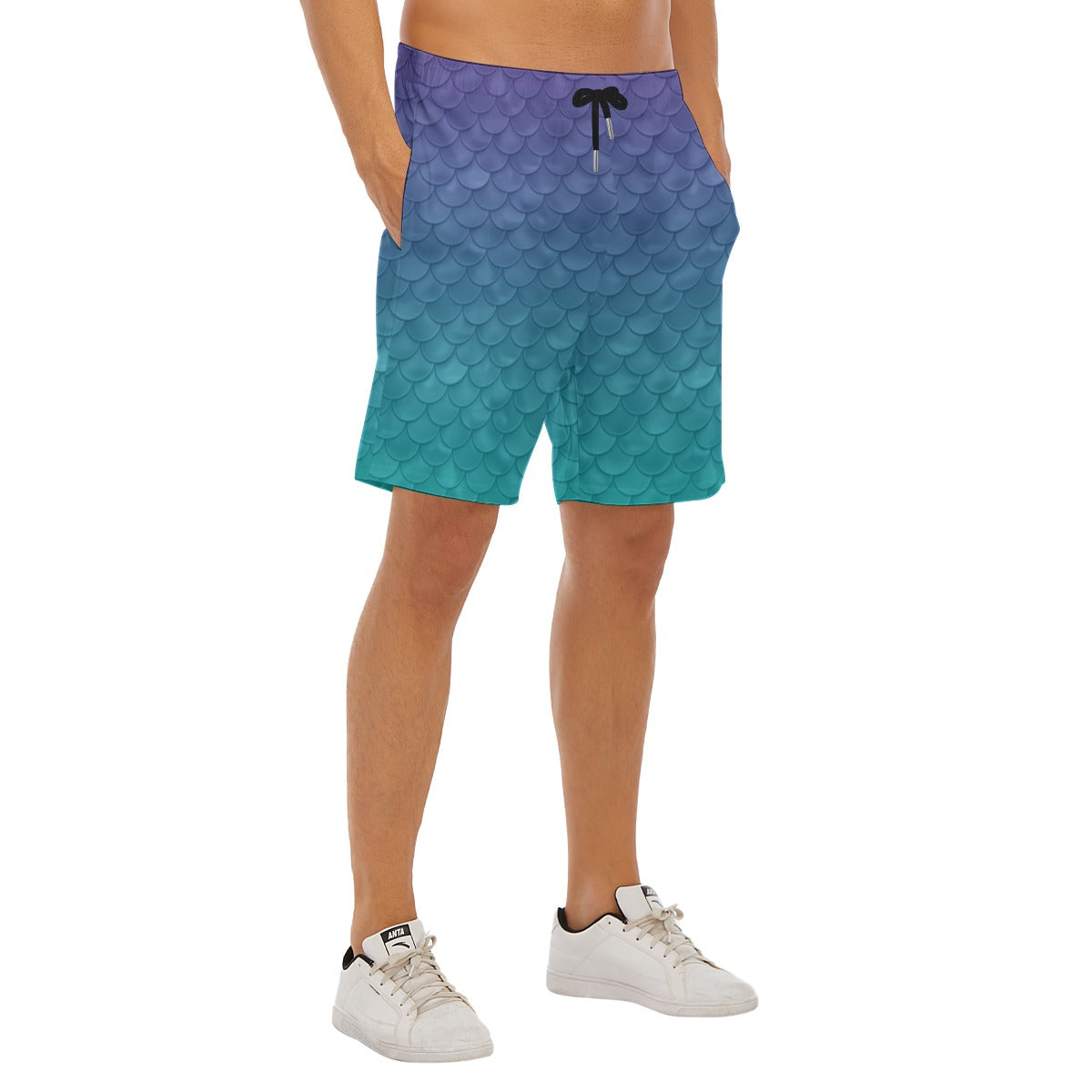 Dreamy Mermaid Scales - Men’s Pocket Beach Shorts