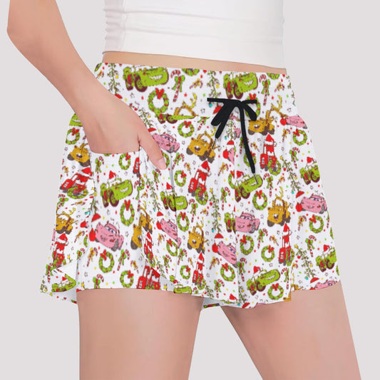Holiday Race Day - Girls’ Flowy Pocket Shorts