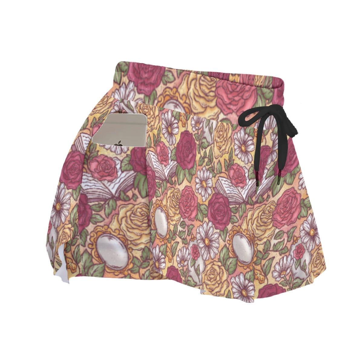 Fairytale Florals – Timeless Tale Blooms - Women's Flowy Pocket Shorts