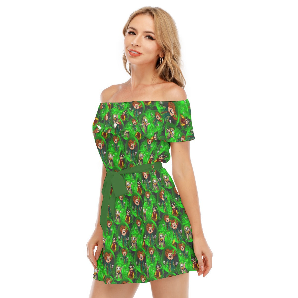 Wicked Witches’ Coven - Women's Off-shoulder Ruffle Dress
