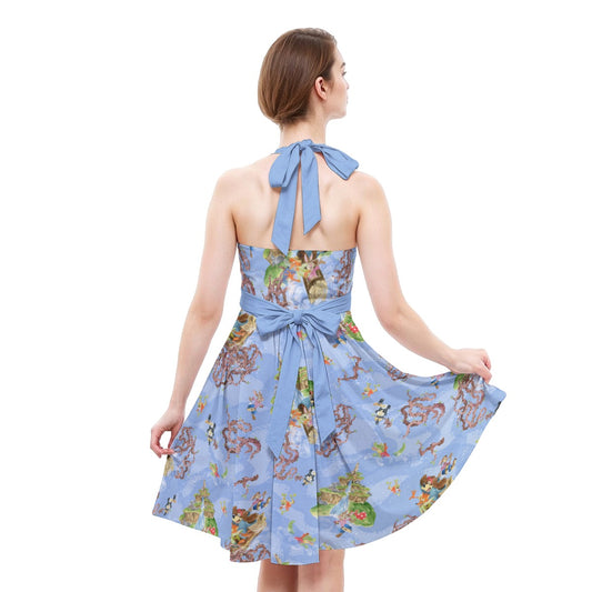 Briar Patch Splash - Women's Halter Vintage Pocket Dress