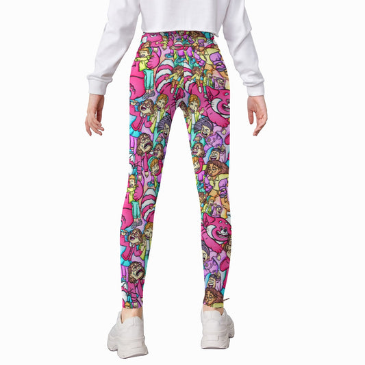 Red Panda Chaos Scenes - Kid's Leggings