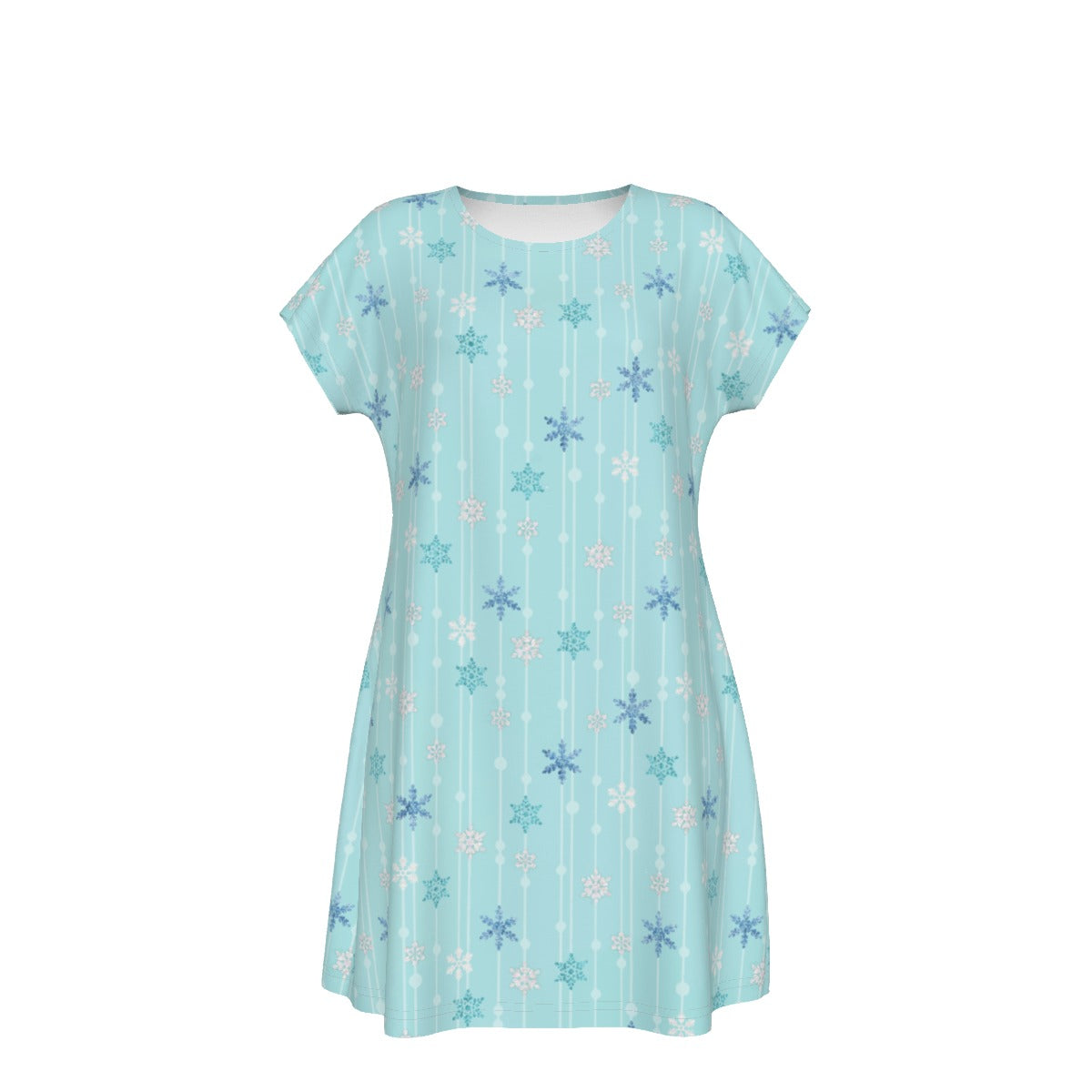 Ice Queen Snowflake Pattern - Women's T-Shirt Dress