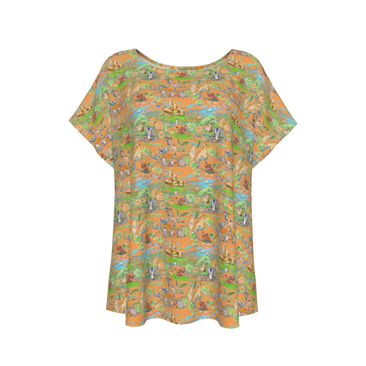 Savanna Sunset Stories - Women’s Relaxed Fit Scoop Tee