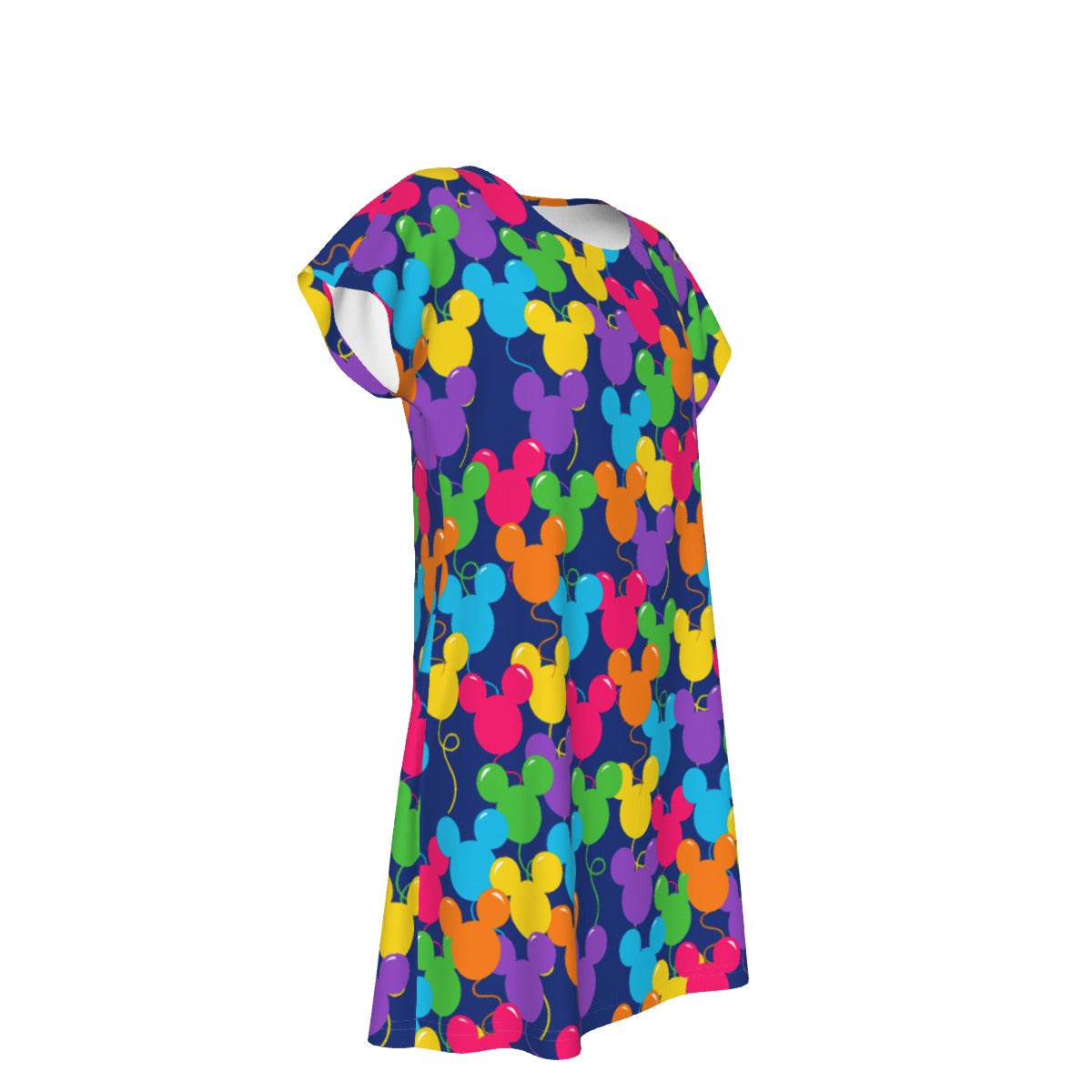 Bright Mouse Ear Balloons - Women's T-Shirt Dress
